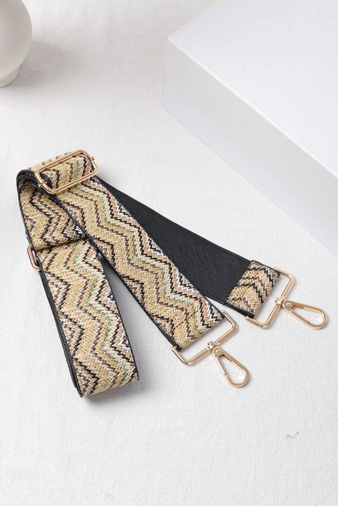 Hana - Wholesale Bag Strap - Women's - Chevron Pattern Straw Bag Straps7