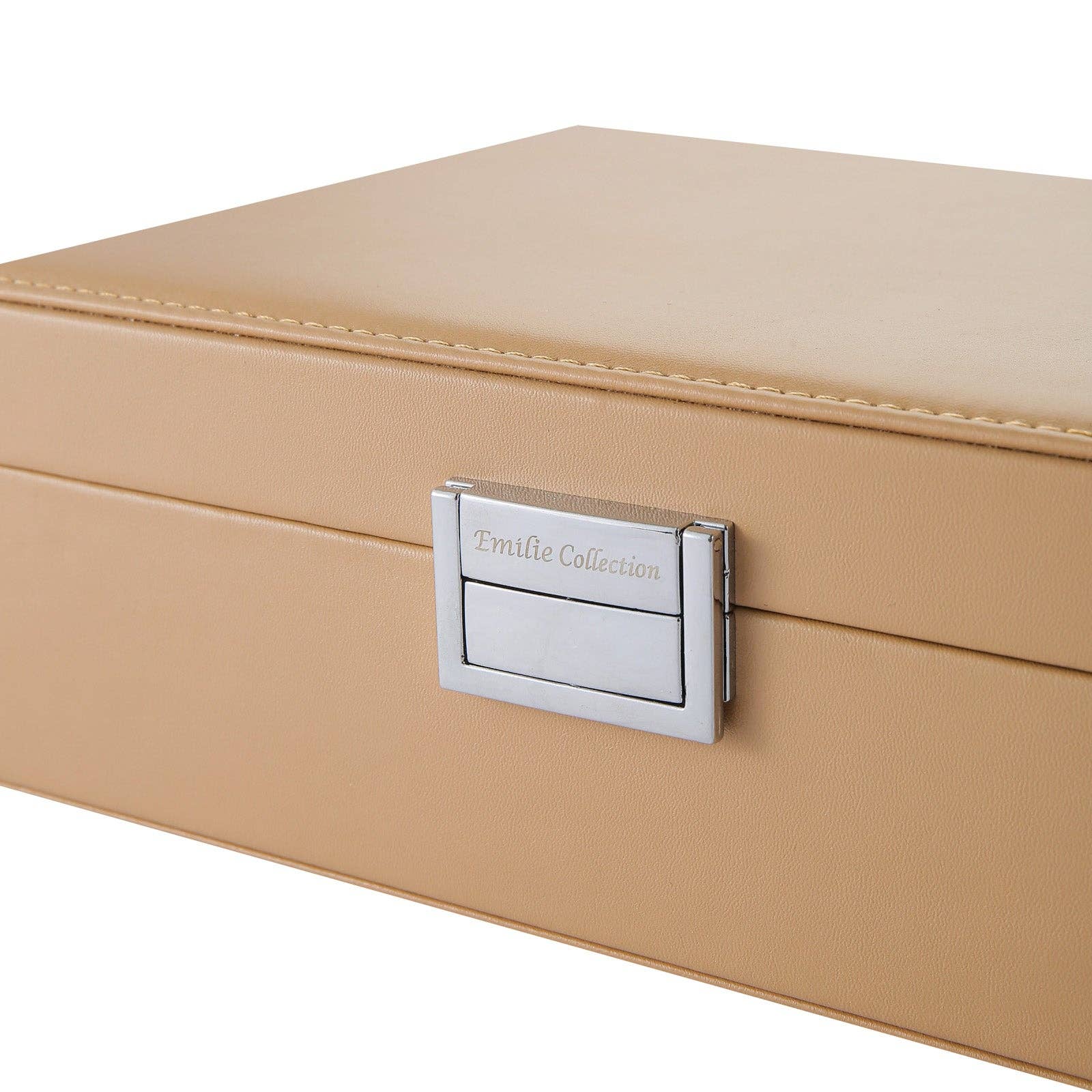 Emilie collection - Wholesale Jewelry Box/Organizer - Watch box beige medium4