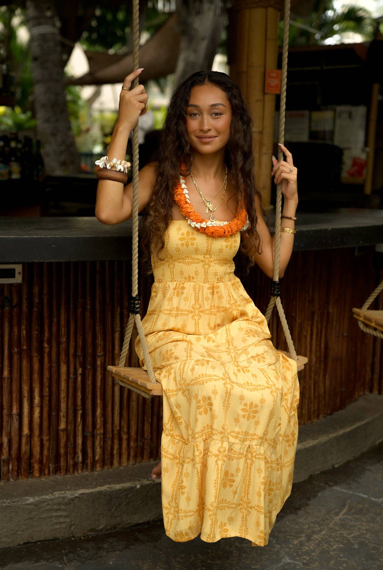 EHA Culture - Wholesale Dress - Women's - Pua Kenikeni Glow - Maile Dress4