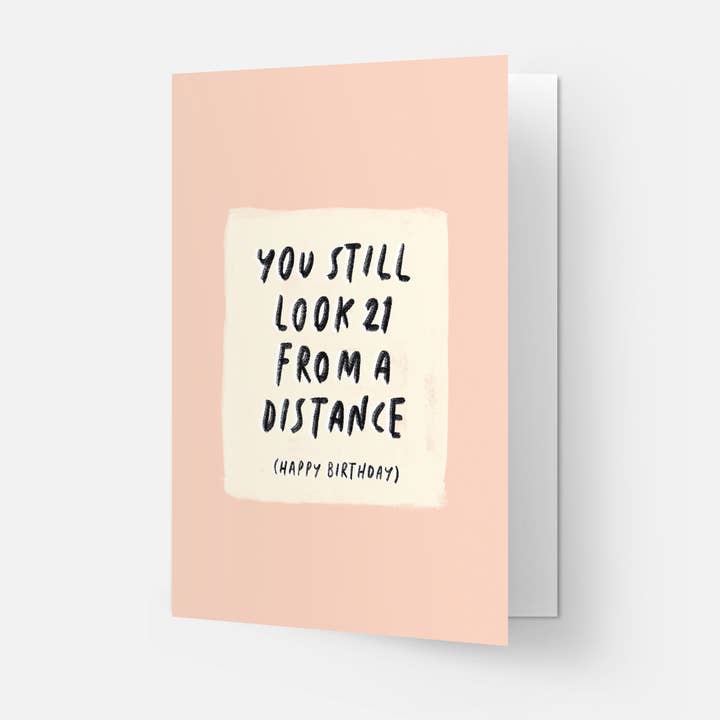 Kaart Blanche - Wholesale Birthday Card - 21 distance greeting card1