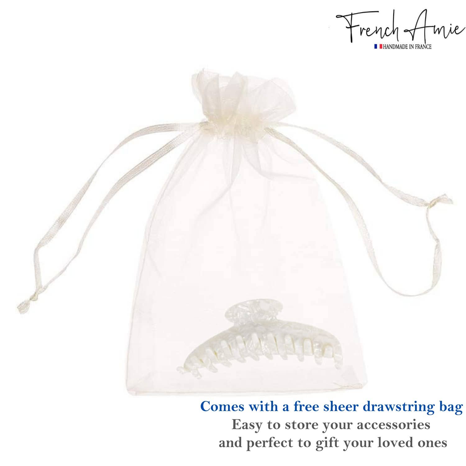 Parcelona - Wholesale Hair Clip - Women's - French Amie Contour Large 4 ¾” Celluloid Handmade Jaw Hair Claw Clip for Women33