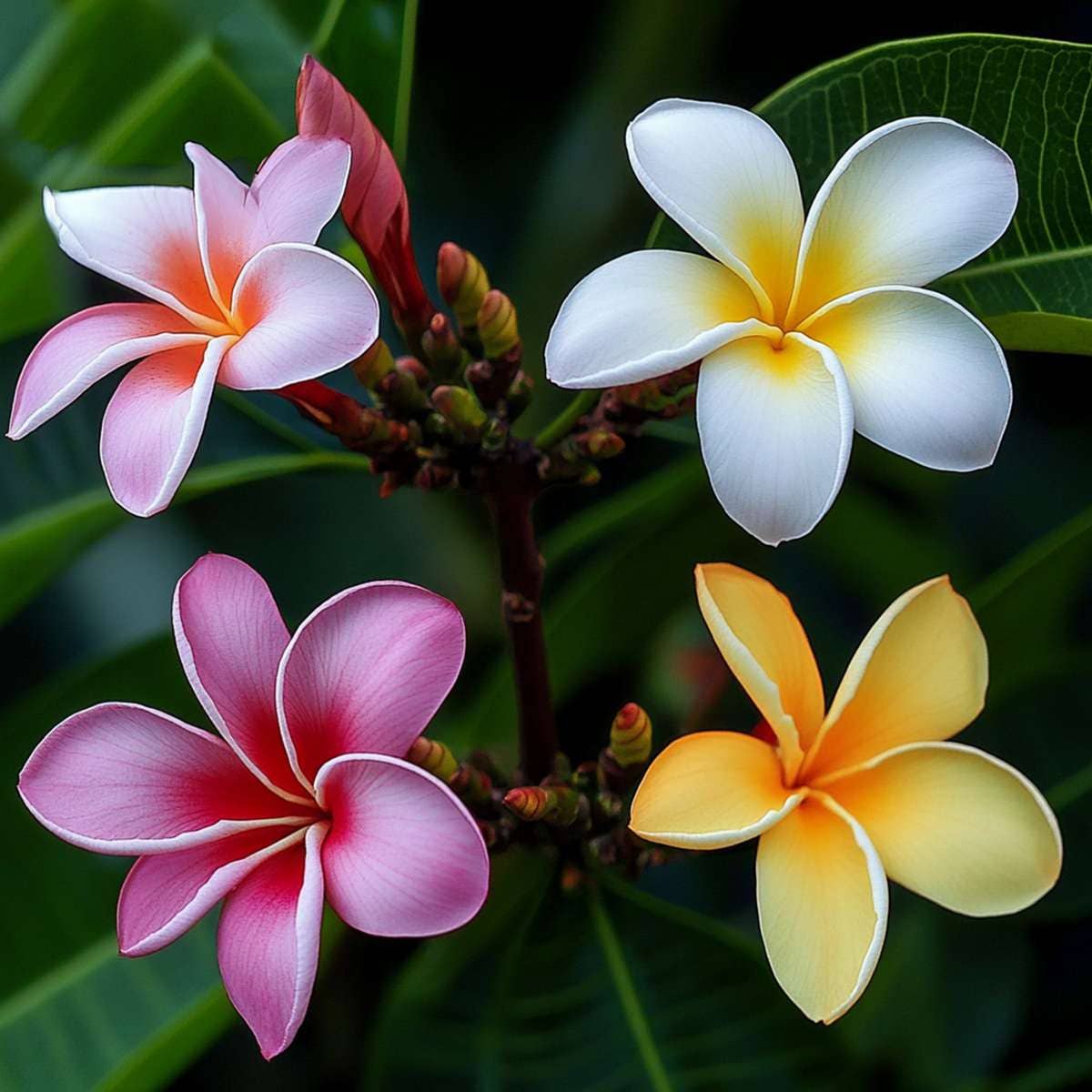 Oasis of Life - Vendita all'ingrosso Piante vive - Palma delle Hawaii Frangipani – Plumeria rubra – Altezza 45–55cm – Ø17cm – Pianta tropicale con fiori profumati – Albero del tempio – Pianta d'appartamento esotica per luoghi soleggiati4