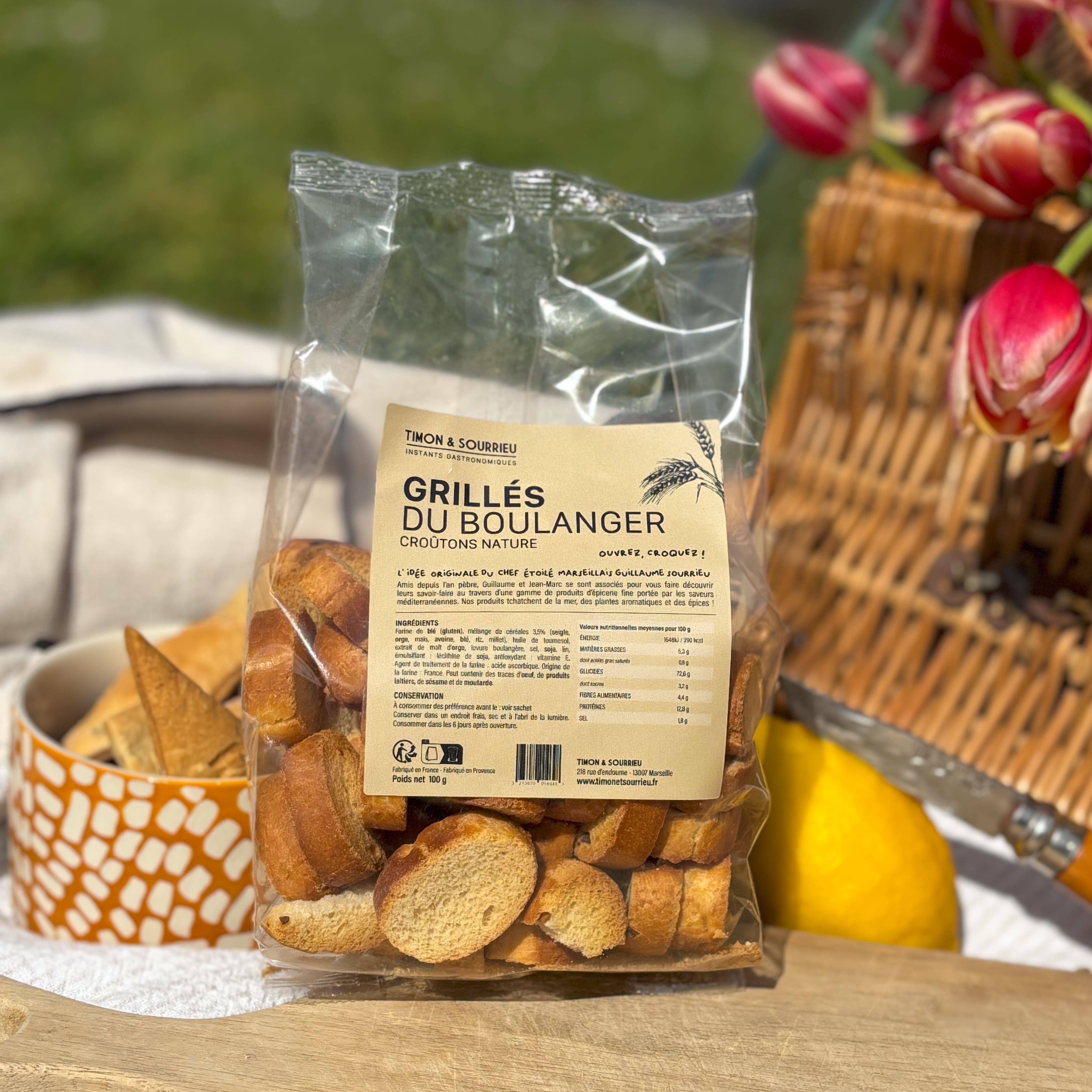 Timon et Sourrieu - Wholesale Crackers - Plain Croutons GRILLES DU BOULANGER 100g1