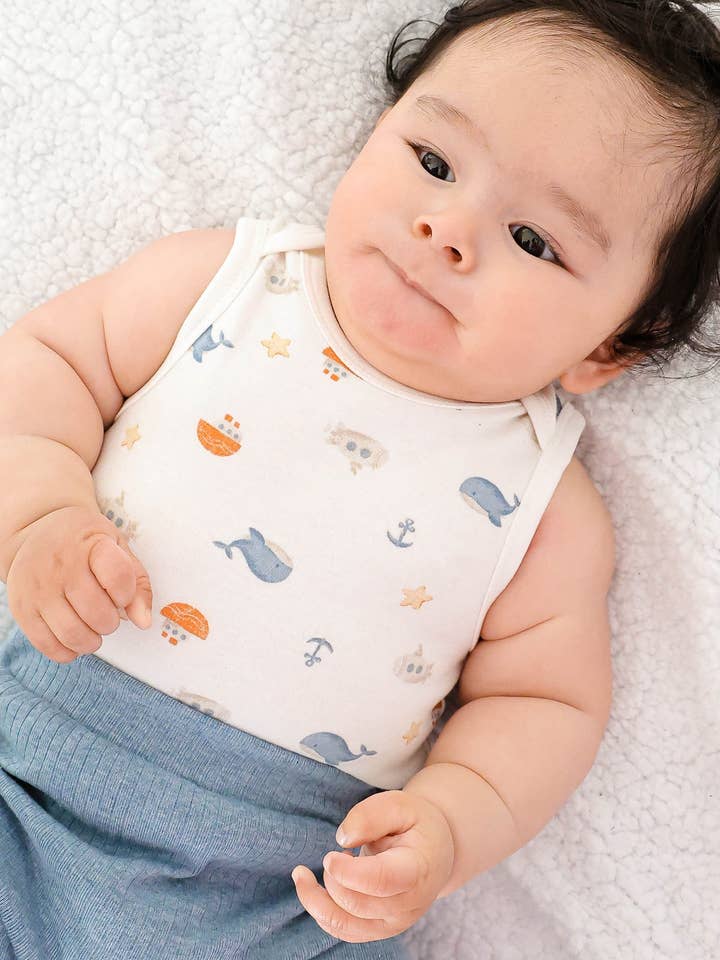 Lūmmi in Colour Babywear – wholesale Overall - Baby – Ekologisk bomullsbody - Hav0