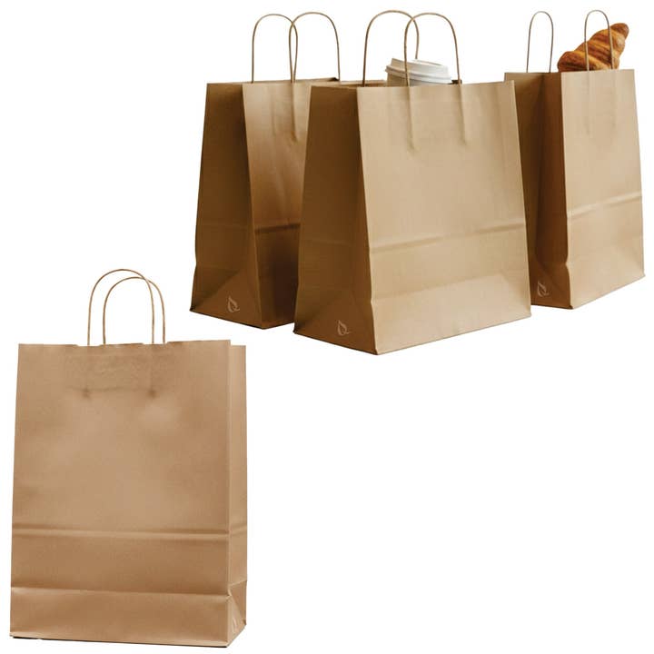 Borse di carta Kraft marroni con manici in spago per la spesa al dettaglio per la vendita all'ingrosso da parte di EcoQuality