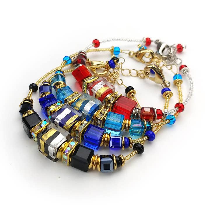 Alice Sturzinger LLC - Vendita all'ingrosso Parure di gioielli - Collezione di Gioielli in Vetro di Murano Cristallo - Colori Assortiti9