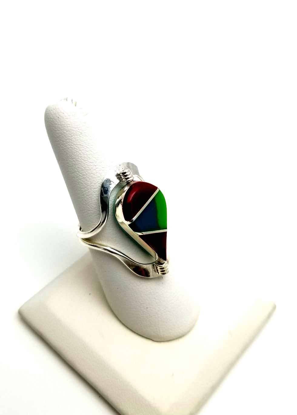 Costello International - Wholesale Cocktail/Statement Ring - Flip Large Semi-Precious Stone Inlaid Rings19