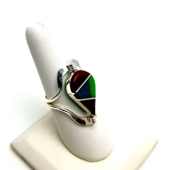 Costello International - Wholesale Cocktail/Statement Ring - Flip Large Semi-Precious Stone Inlaid Rings19