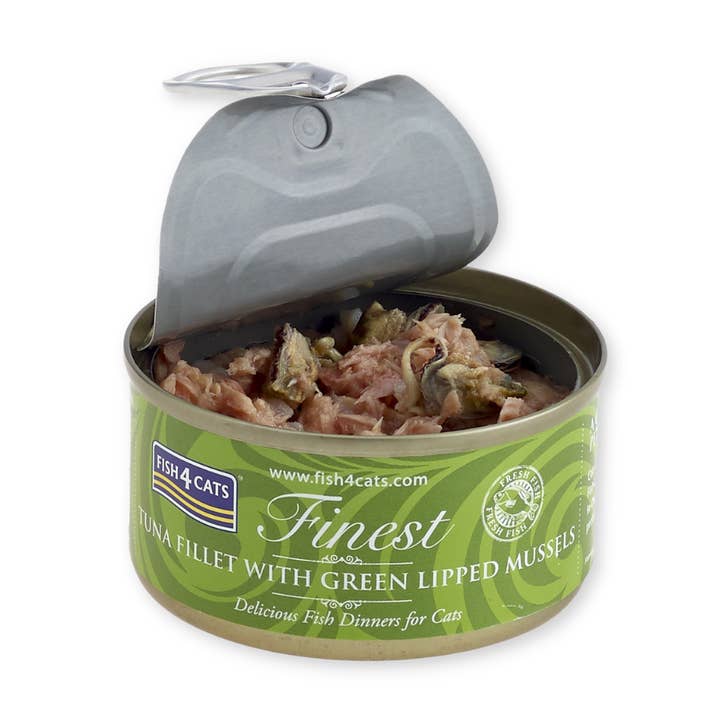 Fish4Cats Finest tuna fillet with green-lipped mussels 70 g for wholesale by Lucky-Pet Handels- und Produktions GmbH