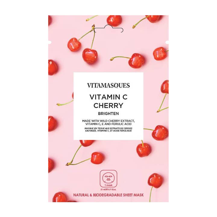 Vitamasques US - Wholesale Skincare Face Mask - Vitamin C Cherry Face Sheet Mask 🍒1