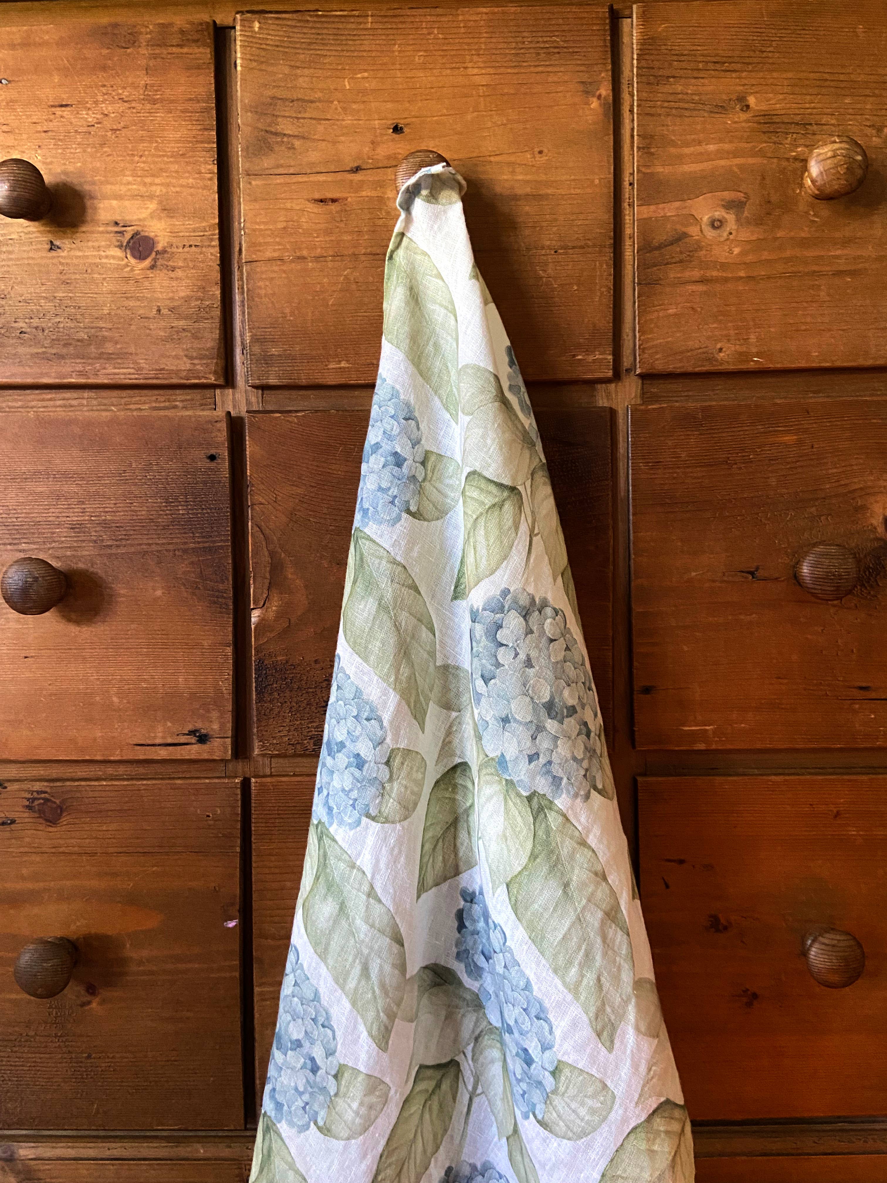 Sarah Rose - Wholesale Tea Towel - Hydrangea Organic Linen Tea Towel2