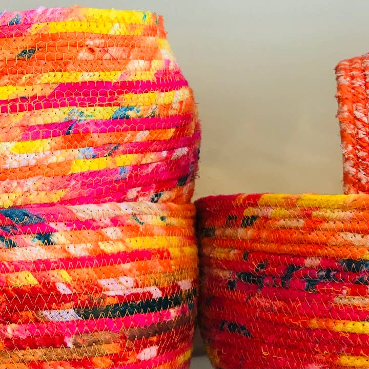 Up-Cycled Sari Bowl Small for wholesale by Marigold Collective