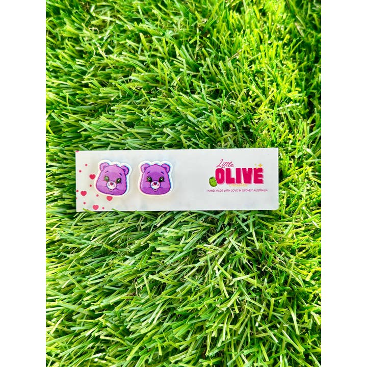 Little Olive Creates - Wholesale Stud/post earrings - Whimsical Care Bear Stud Earrings Selection5