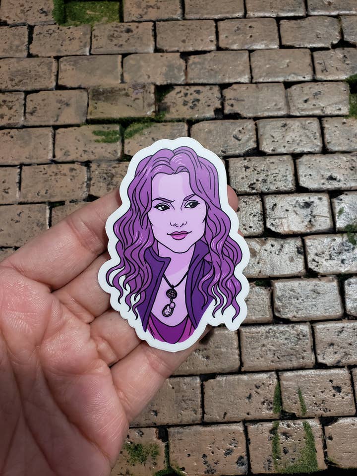 Vinyl Sticker - Meg Masters Demon Purple - Waterbottle Laptop Scrapbook Planner Bujo Gift Waterproof Matte or Holo for wholesale by Misty Figs