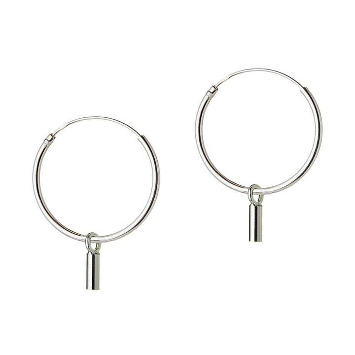 Sølv Hoops med stang 18 MM for engroshandel hos Juulry