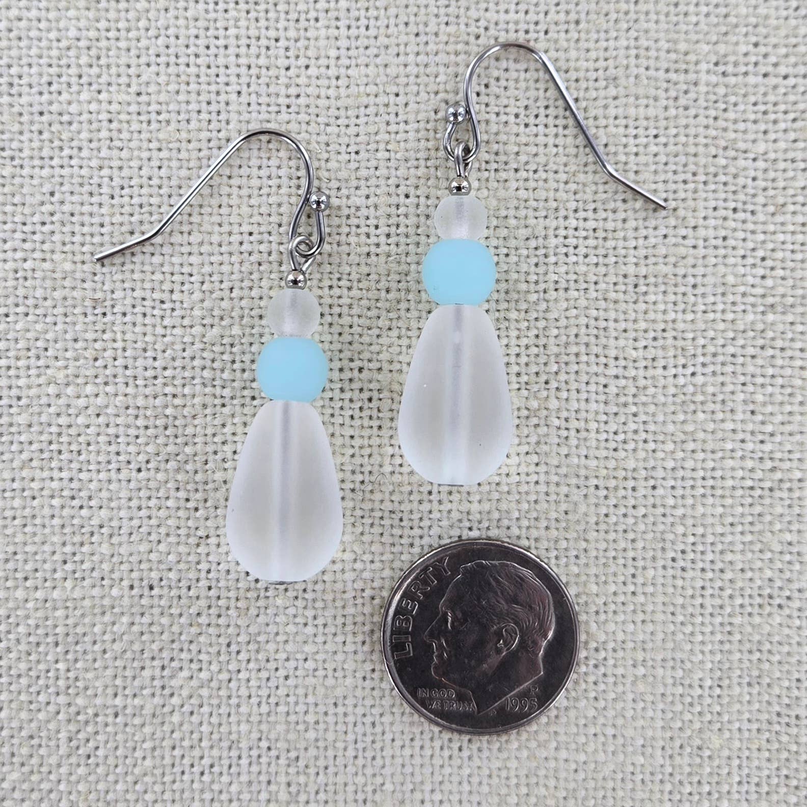 Sadie Green's Jewelry - Wholesale Dangle Earrings - Sea Glass Drop Earring 1711-SP8