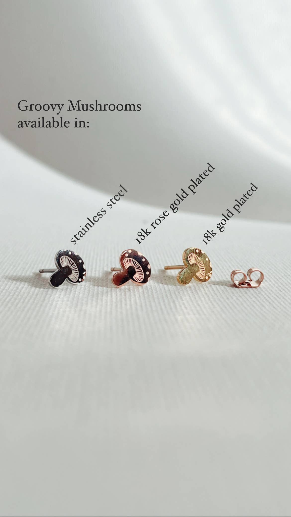 Dainty Little Tiny Things - Wholesale Stud/Post Earrings - Dainty Little Tiny Things | Groovy Mushrooms | Earring Studs0