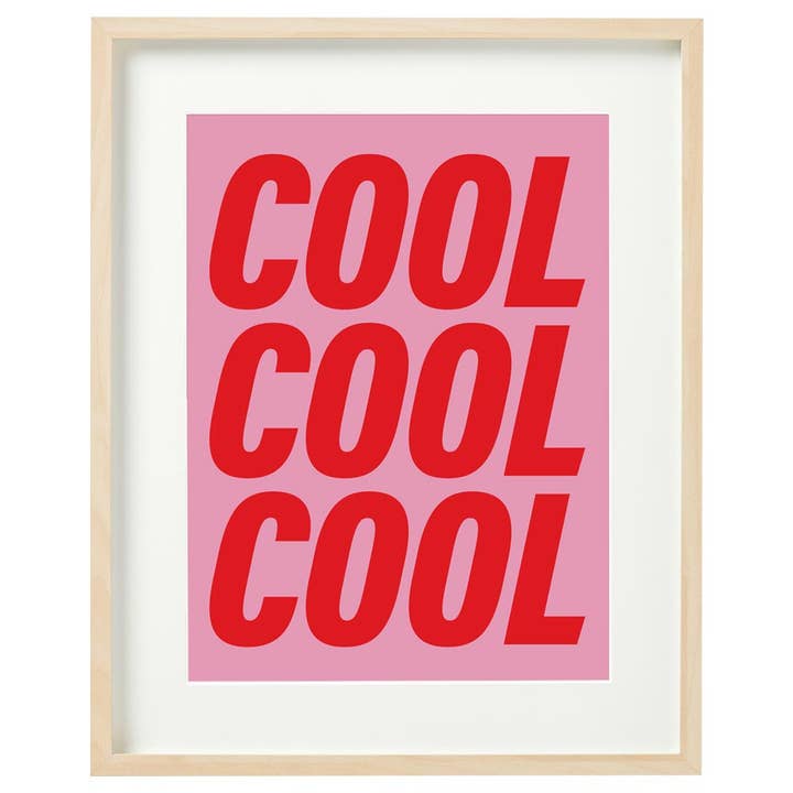 Cool Art Print | Pink and Red Typographic Wall Art | Decor for wholesale by Alphablots