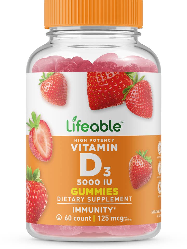Lifeable Vitamin D 5,000 IU Gummies, Bone Health & Immunity for wholesale by Lifeable