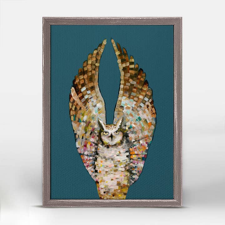 GreenBox Art - Wholesale Art Print - Owl Ballet - Dark Mini Framed Canvas1