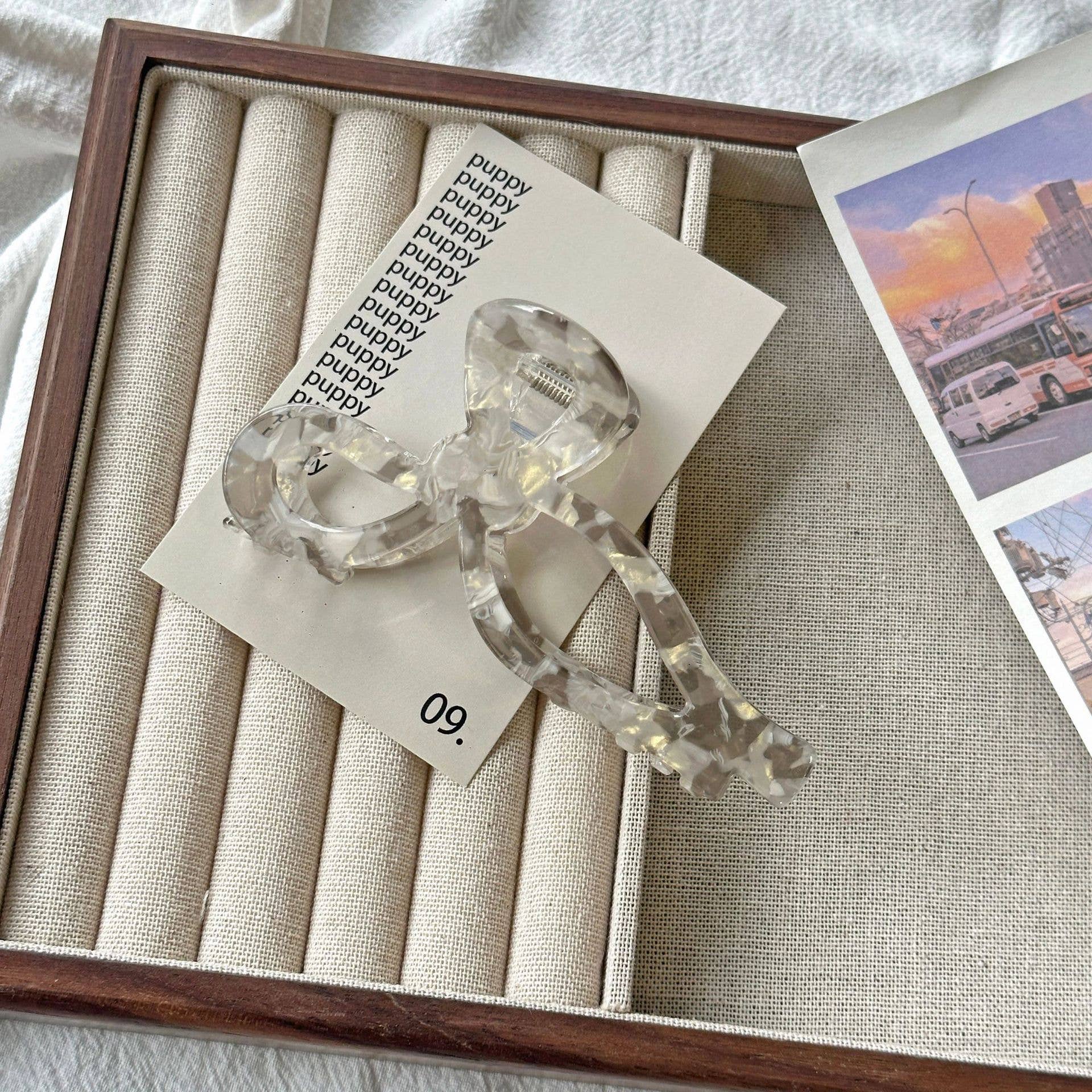 SoapElenGlen – Clips para cabelo - Mulher por atacado – Garra Elegante com Laço, Doce Gancho de Cabelo0