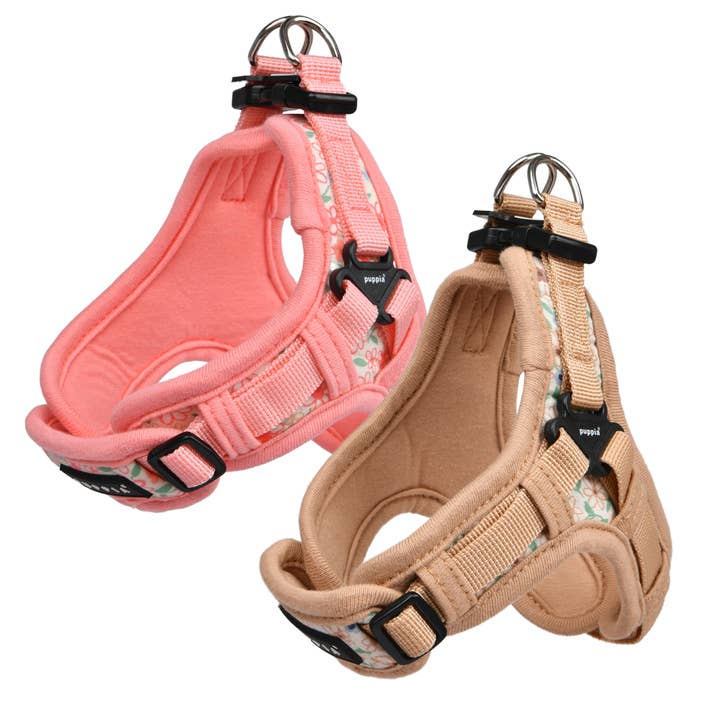 Puppia International Inc. - Wholesale Pet Harness - Dog - LILAC DOG HARNESS X ADJUSTABLE NECK & CHEST FLORAL