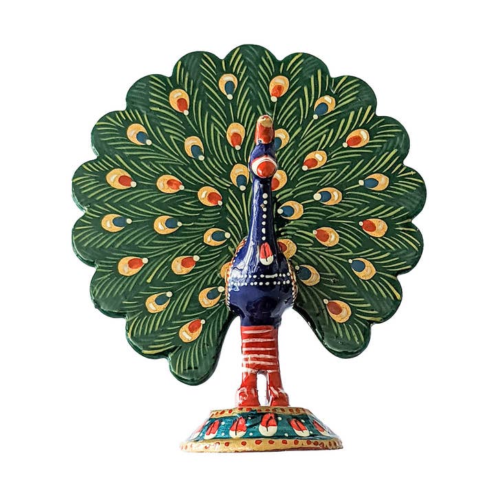 Pavão Dançante de Madeira Feito à Mão por atacado de Keeraft