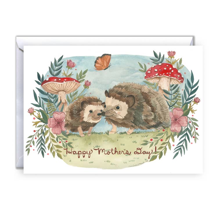 Moederdagkaart - Twee Kleine Egelletjes voor wholesale door michele maule