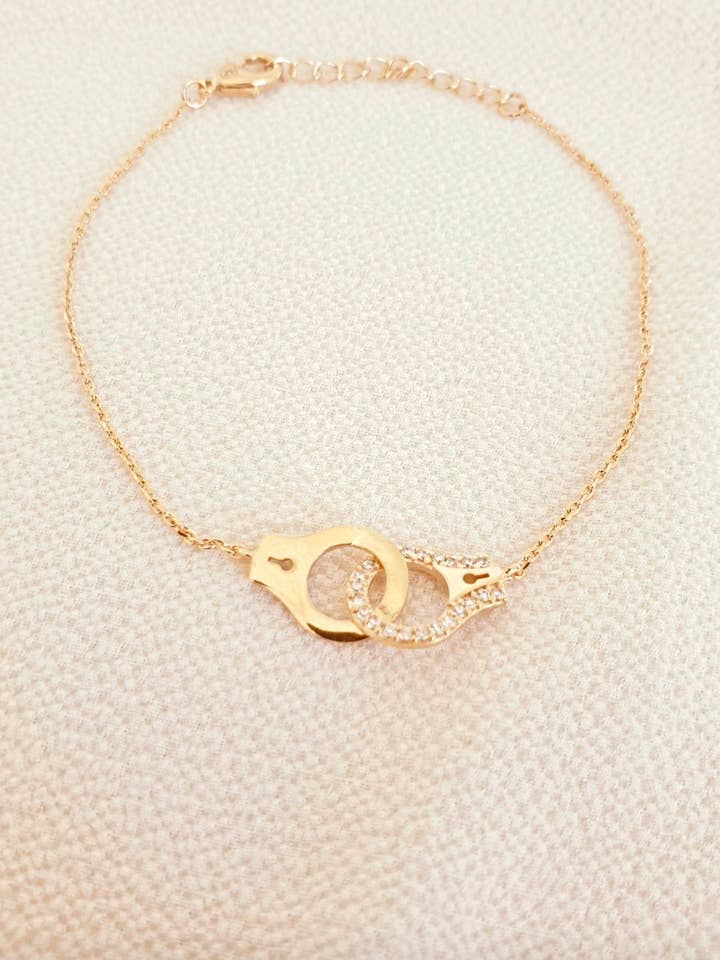 Pulsera «esposas» bañada en oro para venta al por mayor de SIUKA