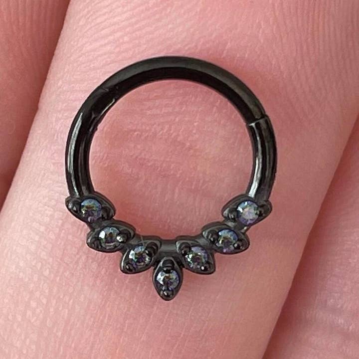 Elara Body Jewelry - Wholesale Nose Ring - Rose Gold Septum Piercing (16G | 8mm | Surgical Steel | Rose Gold, Gold, Black or Silver)7