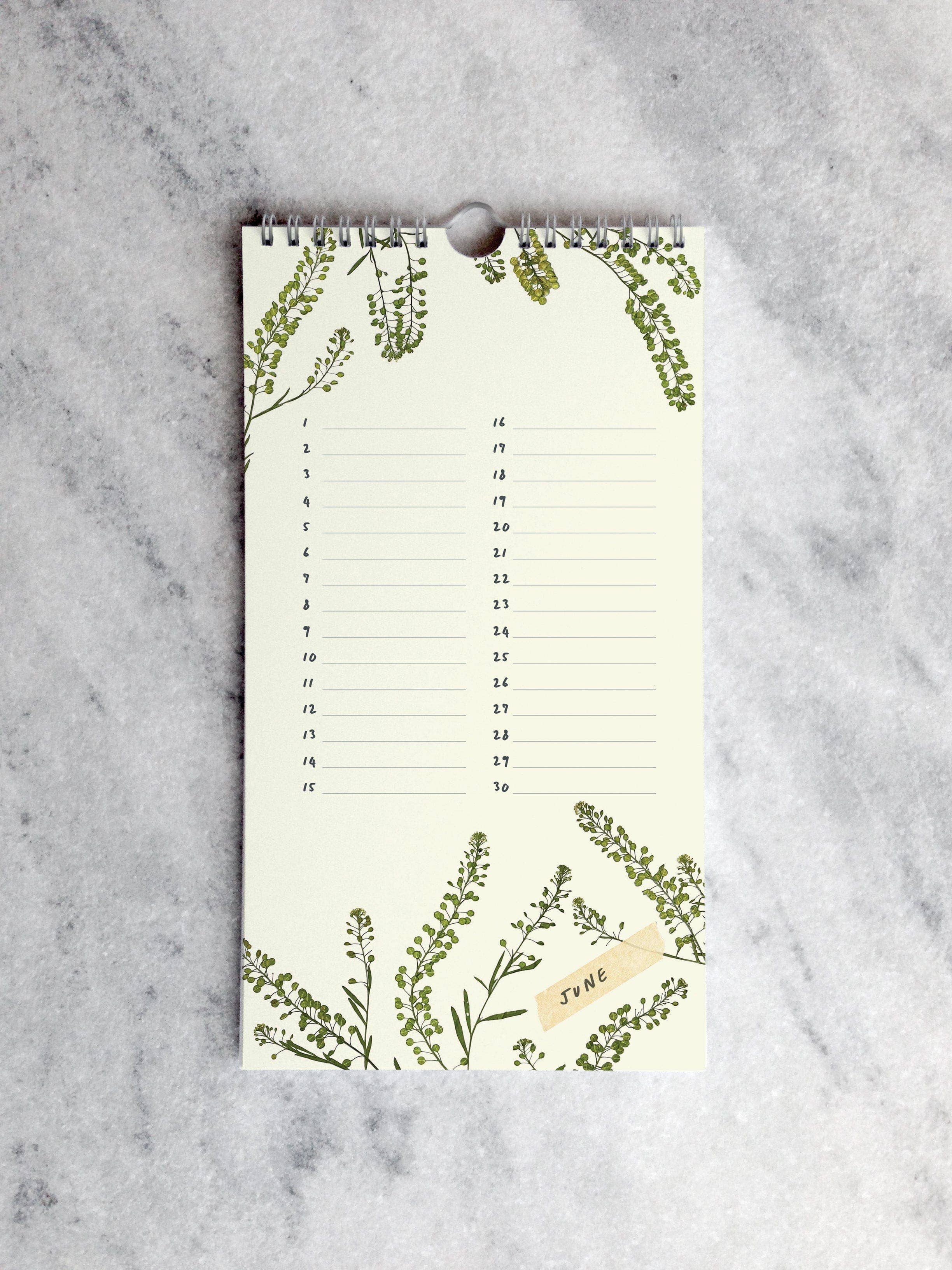 Favorite Story - Wholesale Calendar - Celebration Calendar, Pressed Flowers7
