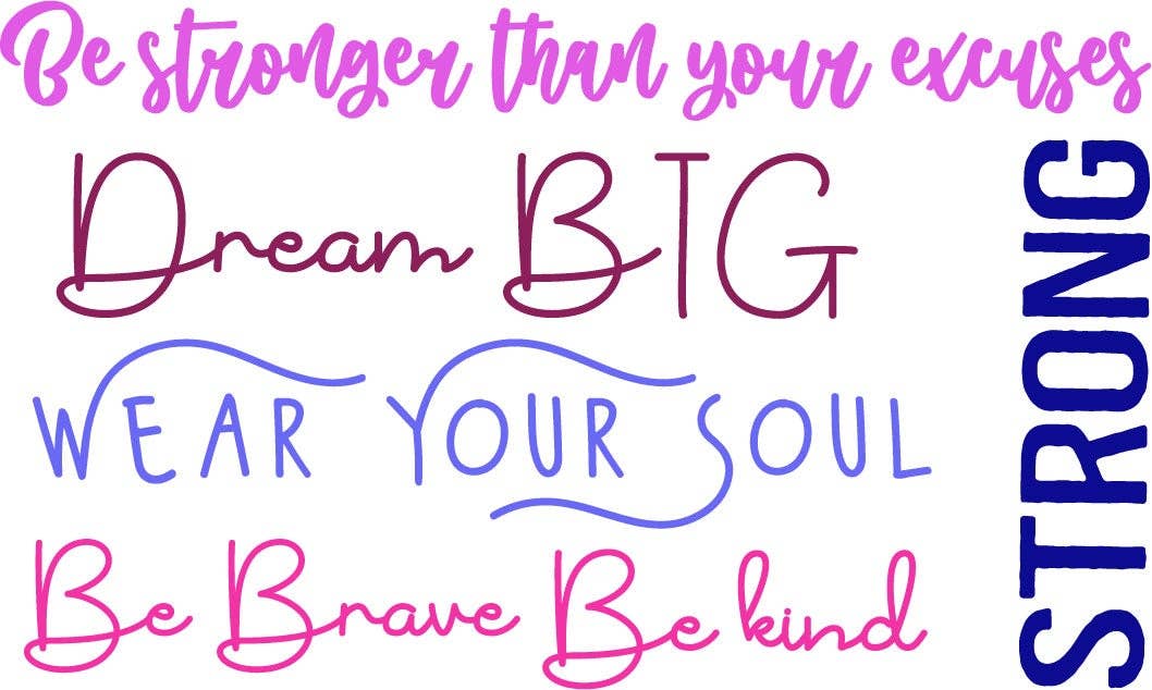 Wear Your Sole - Wholesale Shoe Jewelry - Women's - WYS Small Shoe Tattoo - Colorful Words8