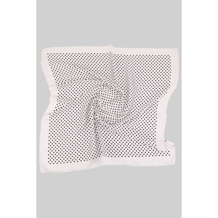 Girly - Wholesale Scarf - Women's - SILKY SOFT POLKA DOT PATTERN SQUARE SCARF2