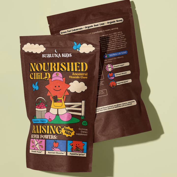 Nourished Child: Ancestral Vitamin Gummy - Chocolate Cherry for wholesale by SubLuna