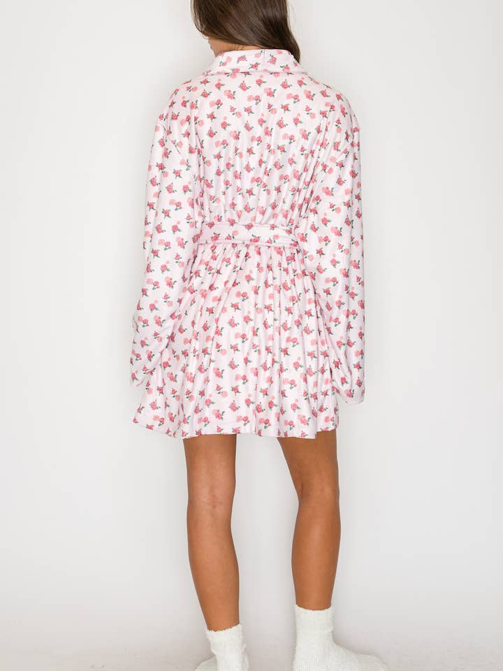 LoveLina - Wholesale Robe – Women's - Cozy Soft Flower Print Robe (LOANA1)2