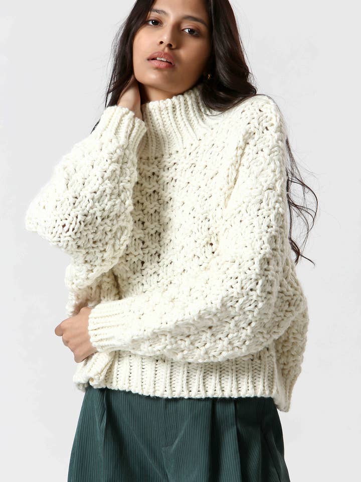 T24203346 - Ladies Turtleneck Knit Sweater for wholesale by The Korner - USA