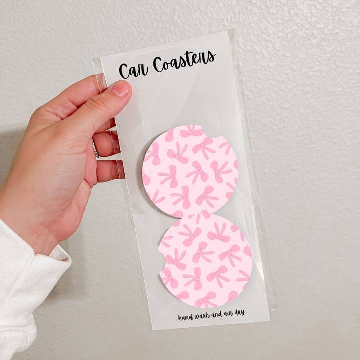 Olivia + Rose - Wholesale Car Coaster - Women's - Set of 2 Neoprene Car Coasters | Coquette (5 Options)