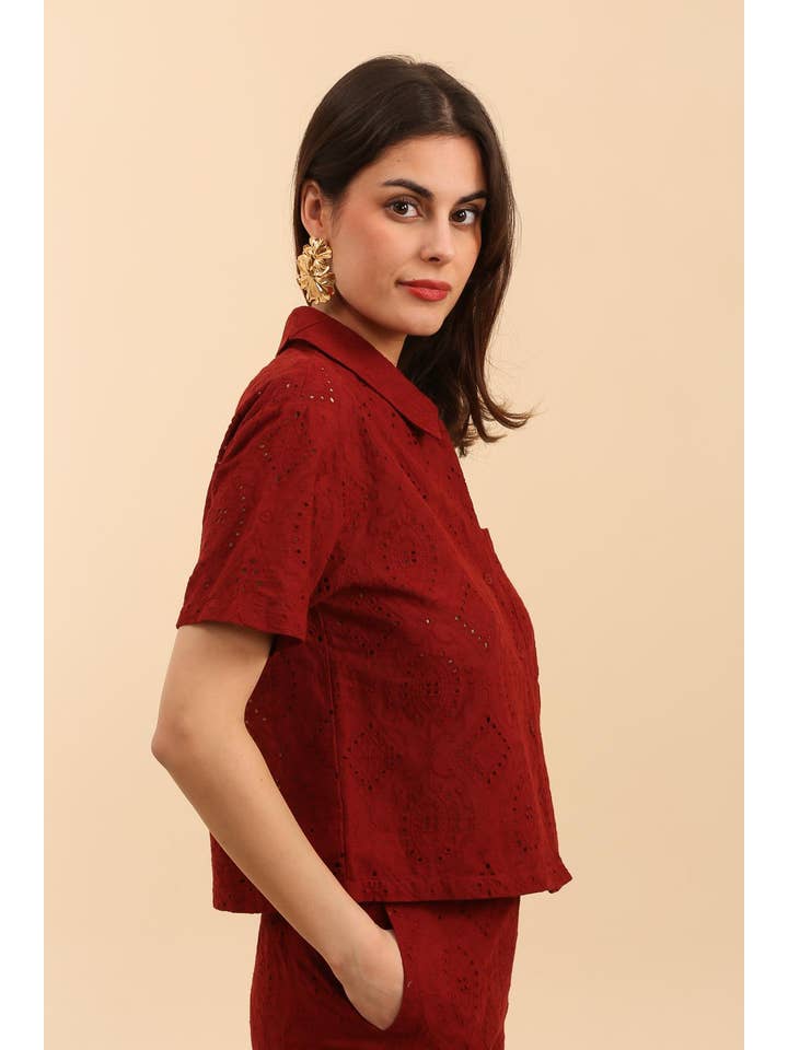 Daphnea - Wholesale Button Down Shirt - Women's - 5762 TOSCANE BLOUSE4