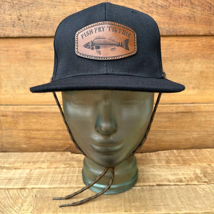 Midwest Apparel - Wholesale Flat Brim Cap - Unisex - Black Fish Fry Hat4