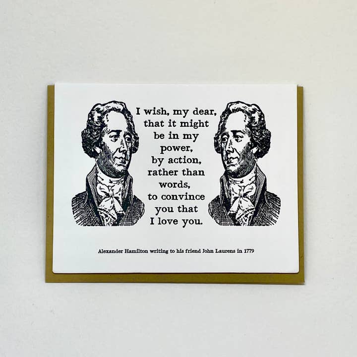 Hamilton Lover Letter for wholesale by Big Wheel Press