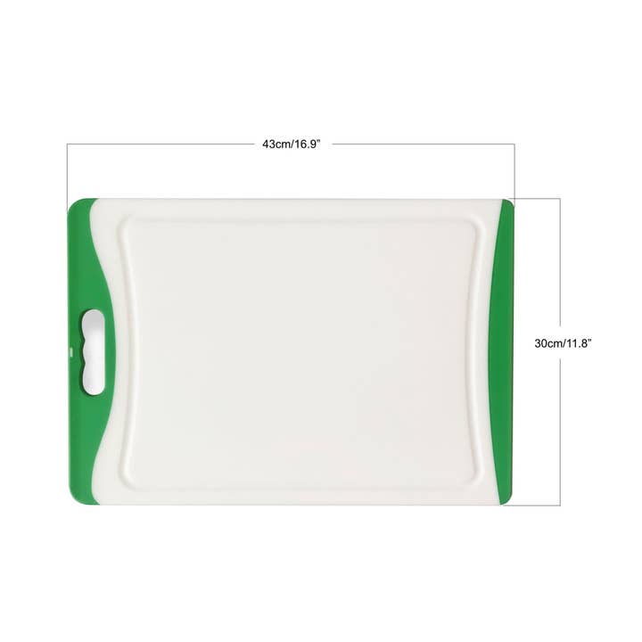 Jean Patrique Cookware - Wholesale Cutting Board - Large Plastic Chopping Board - Green 16.9 Inch