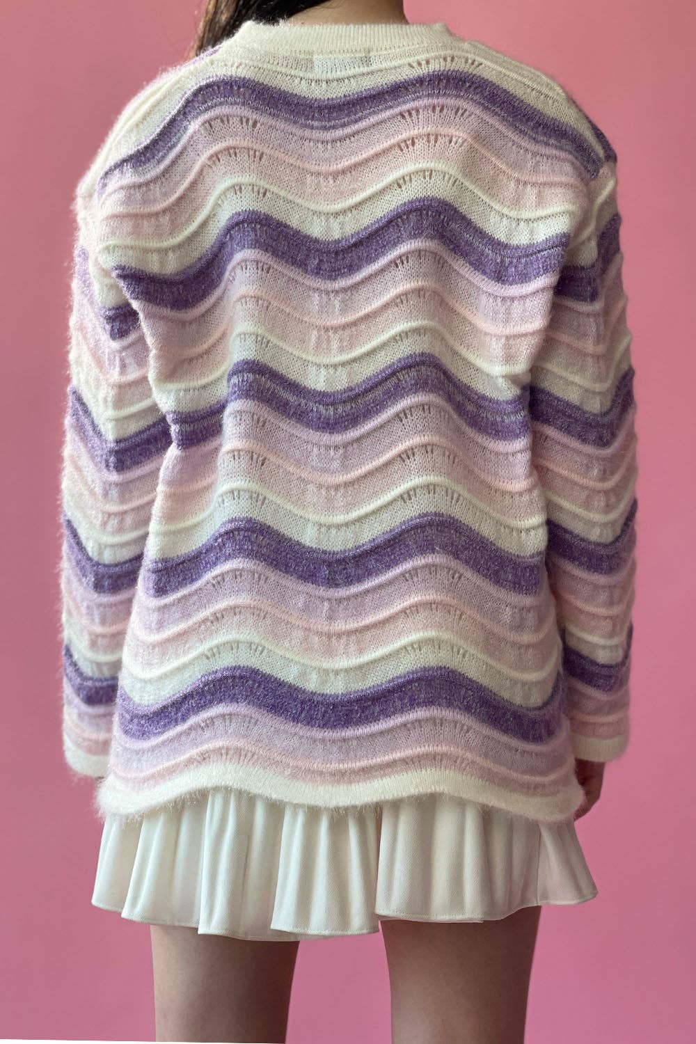 Dessin Studio - Wholesale Knit Top - Women's - Pastel Rainbow Sweater1