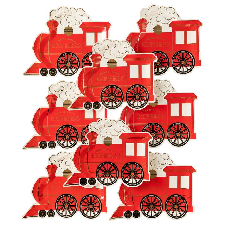 My Mind’s Eye - Wholesale Disposable Plate - NOR941 - North Pole Express Train Shaped Plate