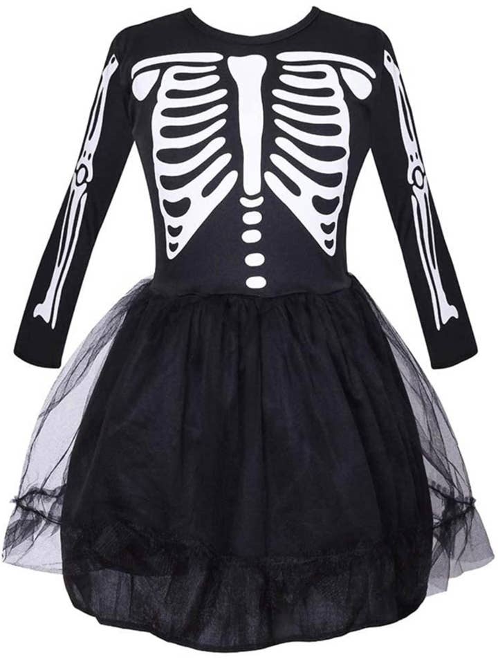 SugarQuoteMeNot LLC - Wholesale Costume – Child - Little Girls tutu Skeleton Costume (2styles)3