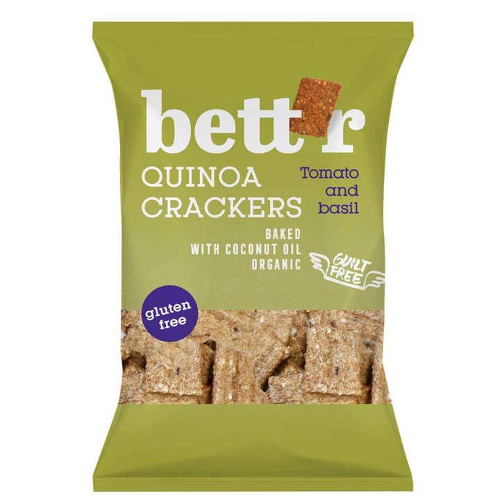 Smart Organic - Wholesale Crackers - Quinoa Crackers Tomato & Basil, Bio, Bett'r, 100g0