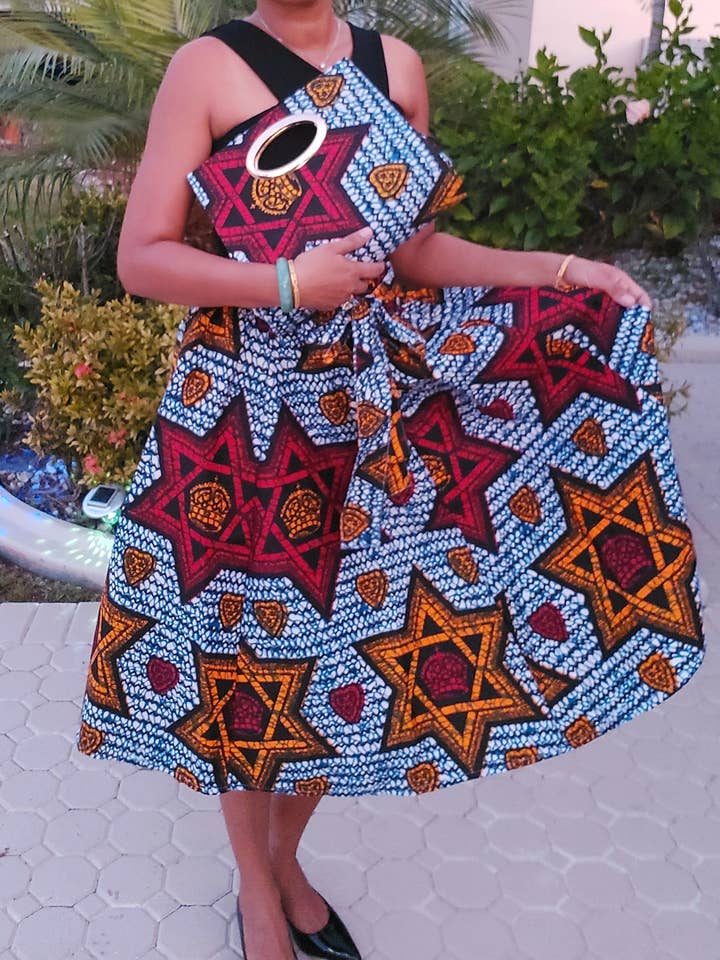 1006 Combo- Women Mid Length Skirt & Pocketbook Set for wholesale by India Batik