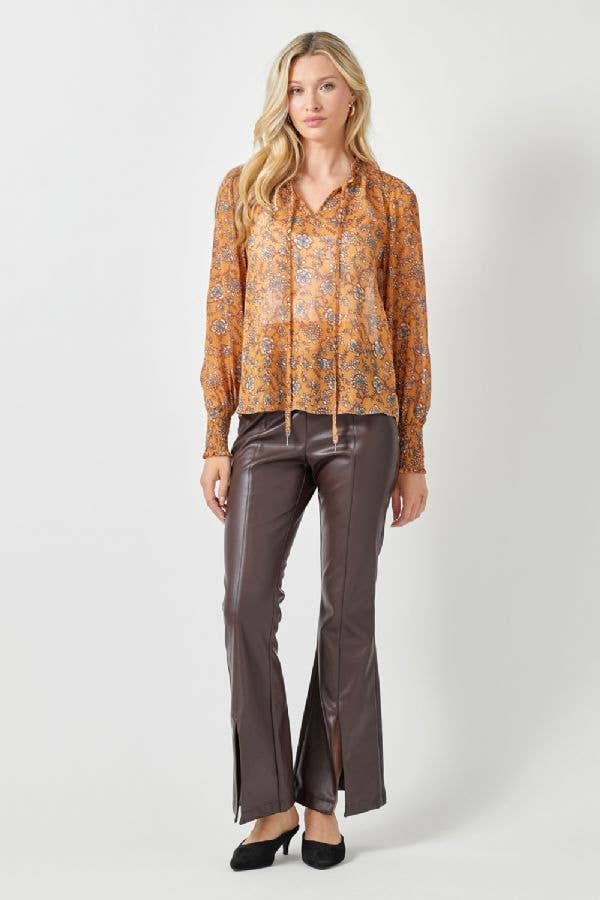 Mystree - Wholesale Blouse - Women's - 60412 Smocked Lurex Chiffon Blouse9