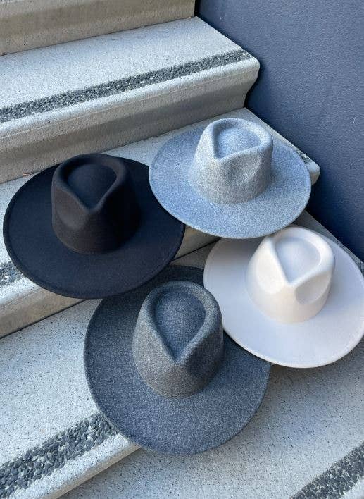 Love and Thyme - Wholesale Fedora - Women's - Vegan Felt wide Brim Rancher Hat0