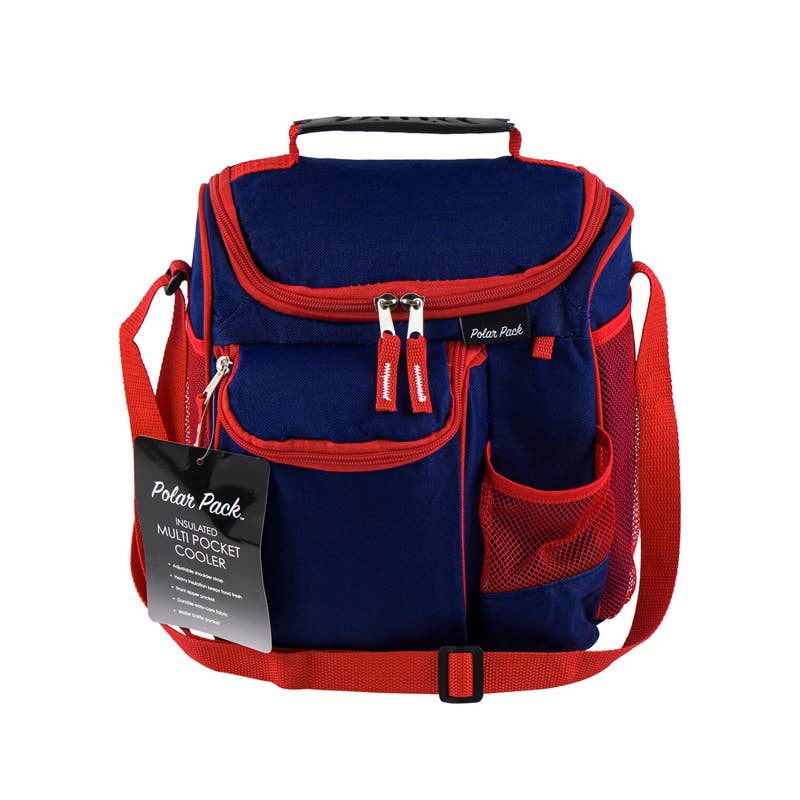Deluxe Import Trading - Wholesale Cooler/Cooler Bag - Polar Pack Insulated Multi Pocket 12 Can Cooler Bag