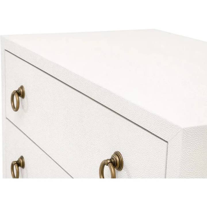 LOOMLAN - Wholesale Bedroom Furniture - Strand Shagreen 2-Drawer Nightstand4